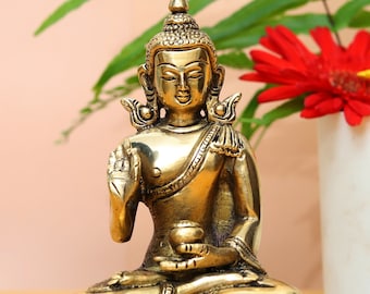 Boeddhabeeld * Zittend Boeddhabeeld * Lord Buddha Statue * Meditatie Boeddhabeeld * Boeddha voor altaar * 13,5 CM Boho Decor Housewarming
