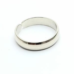 Zehenring, 3 mm Band verstellbarer Zehenring, Ring für Zeh, 925 Sterlingsilber