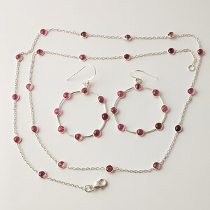 Tourmaline necklace/earrings *Tourmaline Necklace * Tourmaline * 925 Silver * Tourmaline Earrings * Gift For Her * October Birthstone