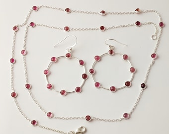 Tourmaline necklace/earrings *Tourmaline Necklace * Tourmaline * 925 Silver * Tourmaline Earrings * Gift For Her * October Birthstone