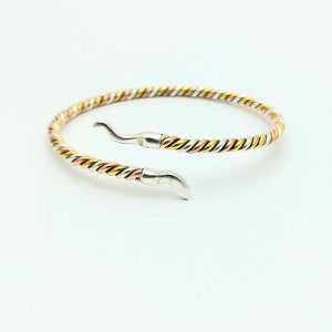 Snake Bangle, 3 Metal Astrological, Kriya Bangle, Yogananda bangle, kriya kundalini bracelet