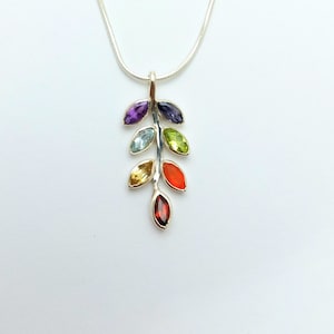 7 Chakra pendant , Chakra Pendant , 7 Chakra Necklace Jewelry , Seven Chakra Pendant , Yoga Jewelry, 925 sterling silver