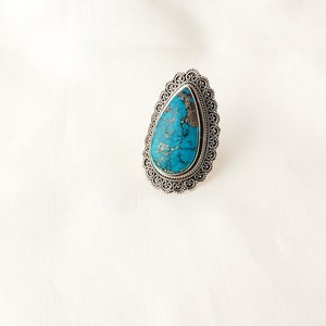 Turquoise Ring * 925 Silver Ring * Statement Ring * Gemstone Ring * Handmade jewelry * Bridal * Turquoise jewelry December Birthstone *