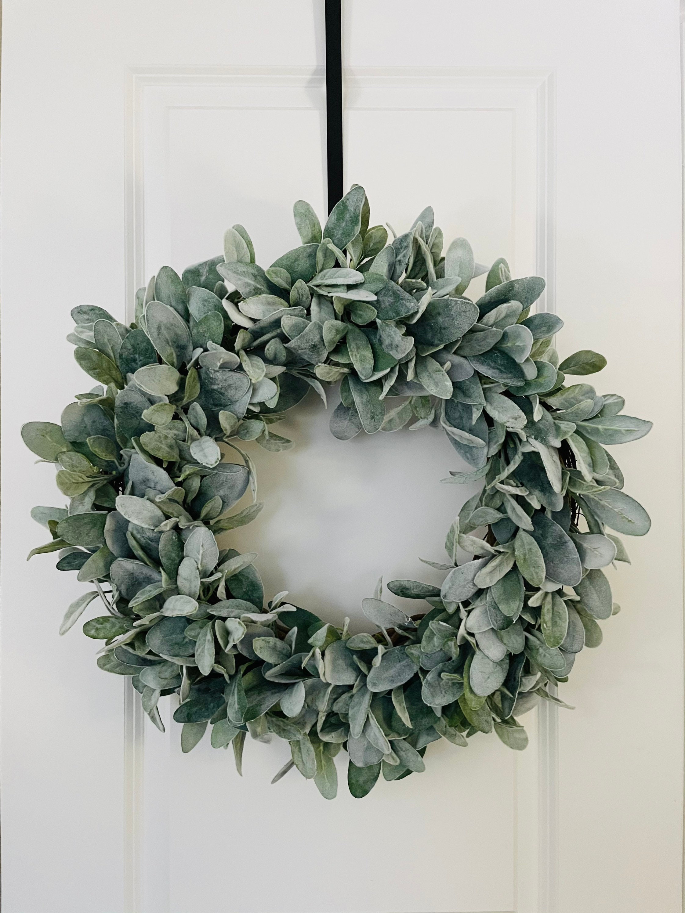 Lambs Ear Wreath for Front Door in 21 Inch Size Year Round Etsy