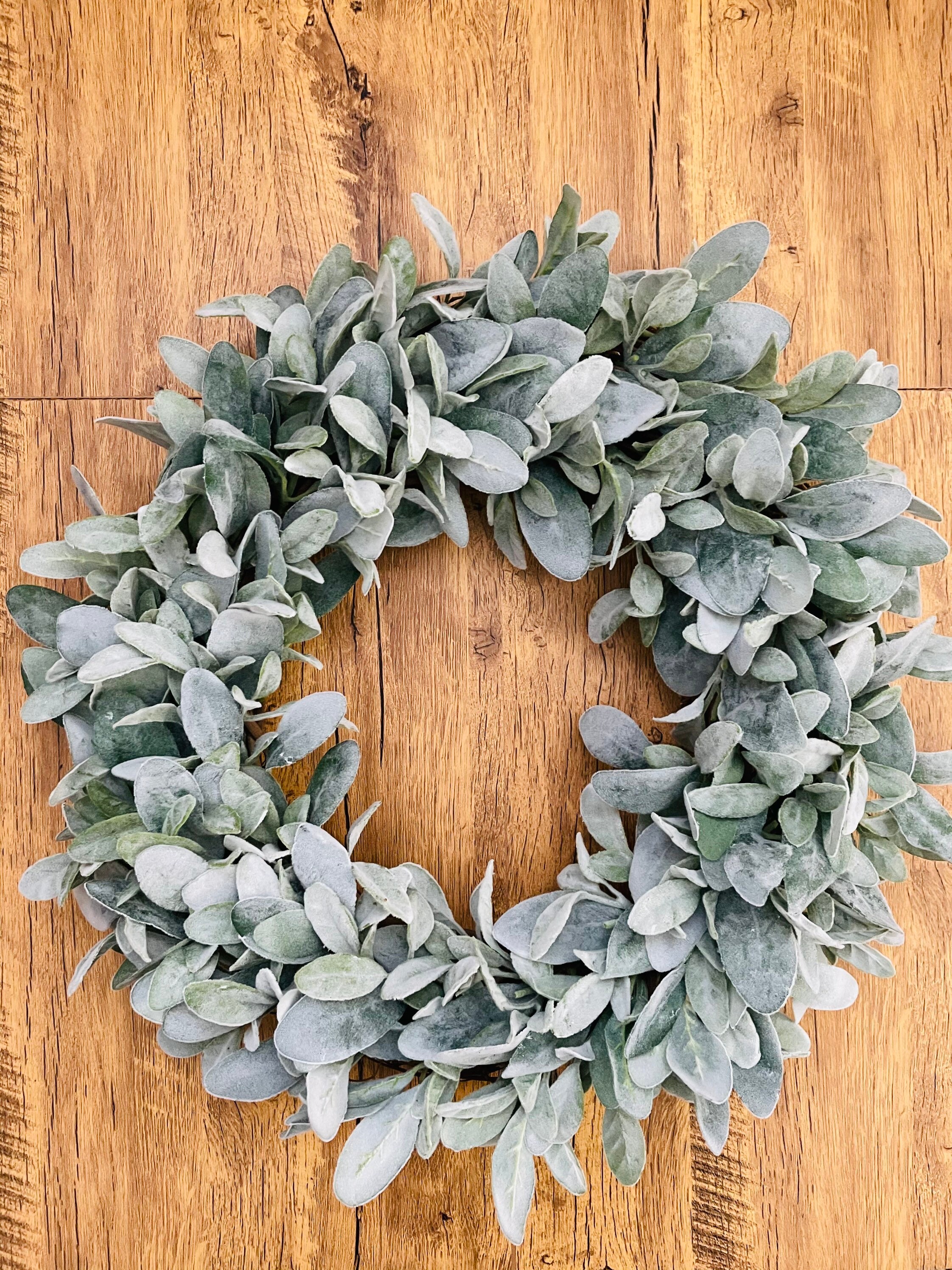 Lambs Ear Wreath for Front Door in 21 Inch Size Year Round Etsy
