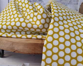 Westphalie tissus tissu coton tissu impression tissu Copenhague pois jaune moutarde