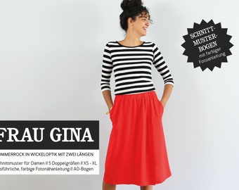 Studio Ready for Cutting Pattern MRS. GINA Skirt Wrap Look