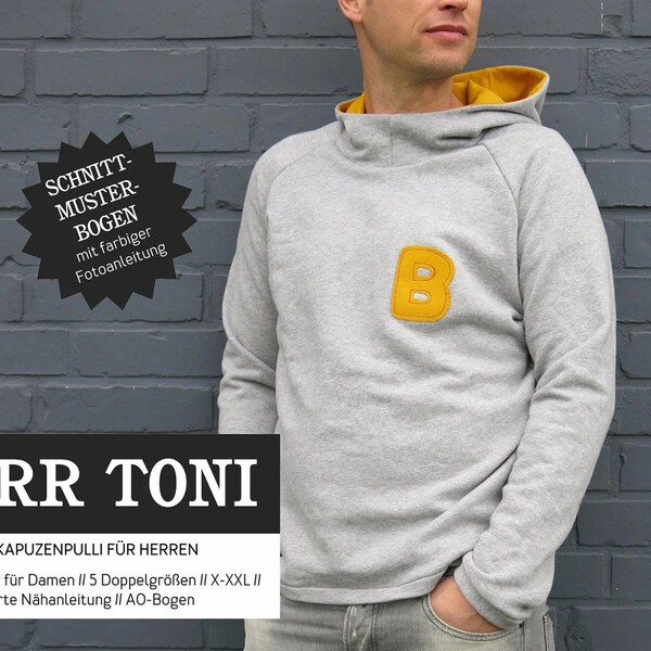 Studio Schnittreif Schnittmuster HERR TONI Kapuzensweater Teens & Herren