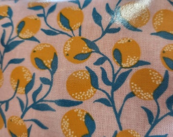 Au Maison Oilcloth Oranges Pink Orange