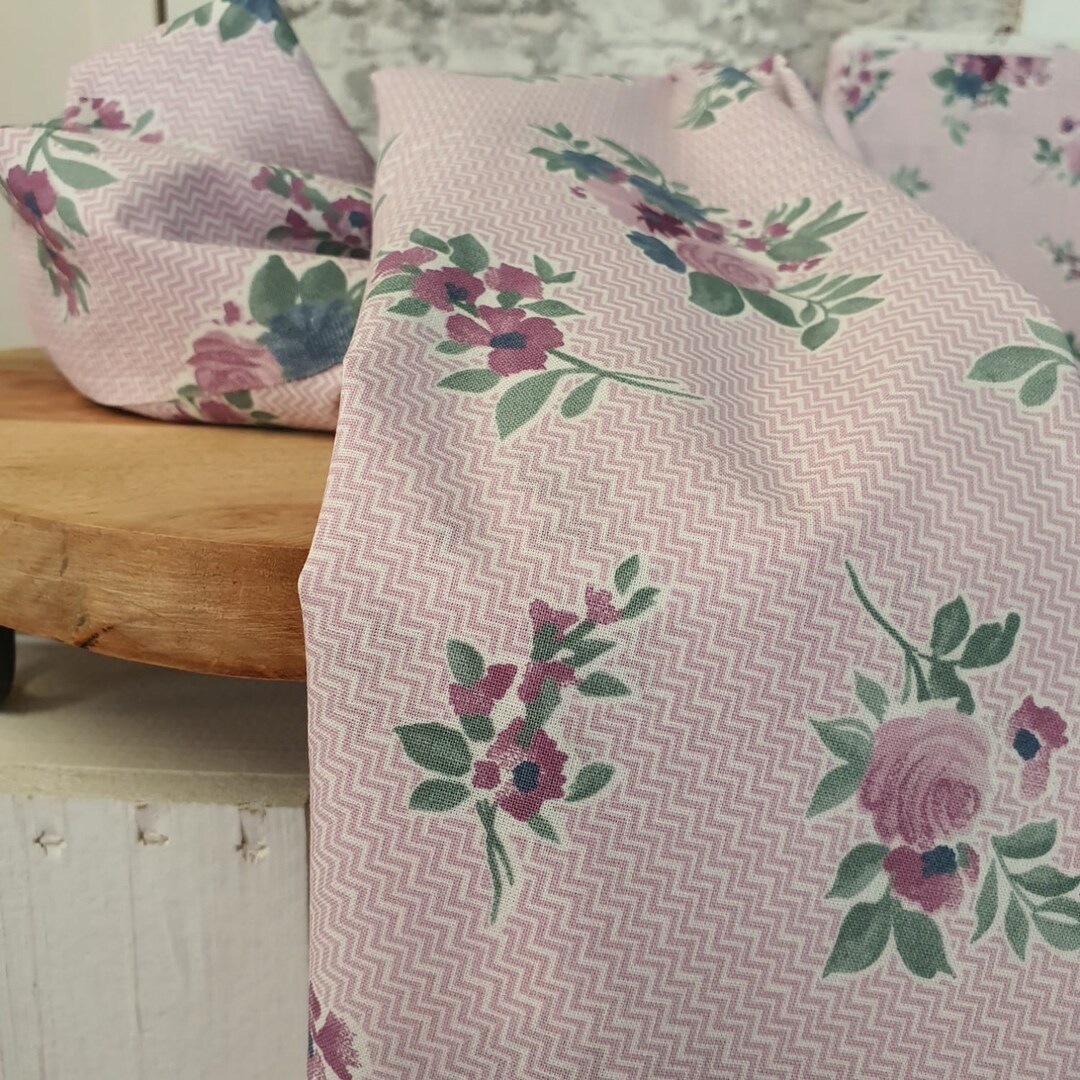 Westphalian Fabrics Cotton Fabric Cardiff Rose Colorful Etsy