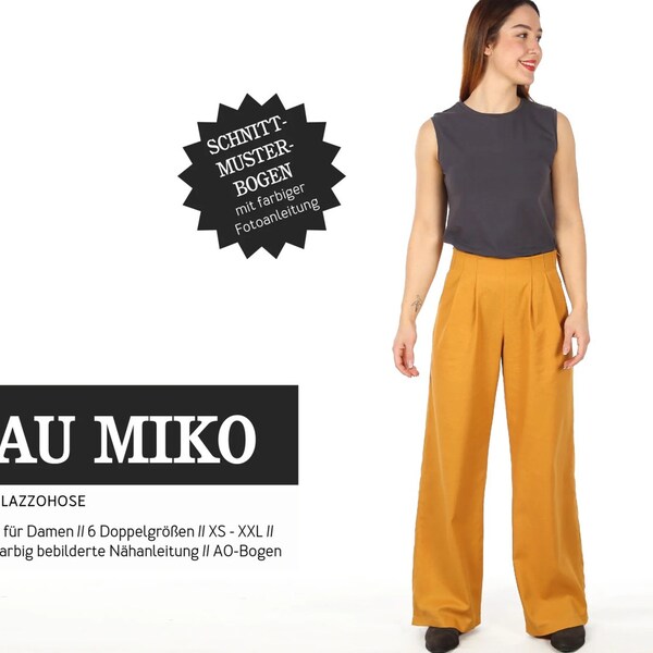 Studio Schnittreif sewing pattern FRAU MIKO palazzo trousers