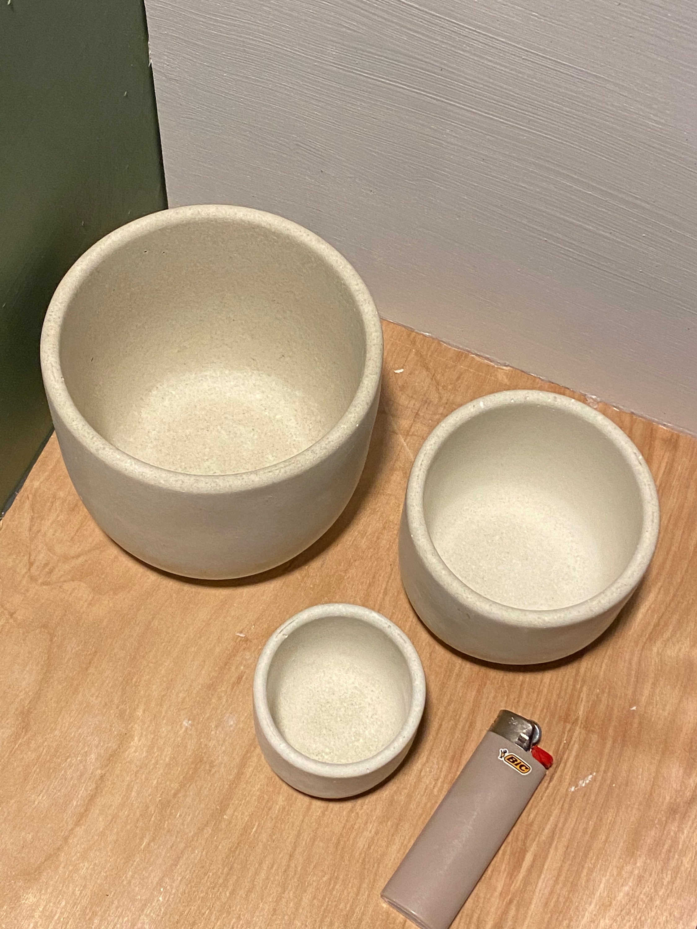 2 in 3in 4in handmade cement pottery for plants and home Etsy