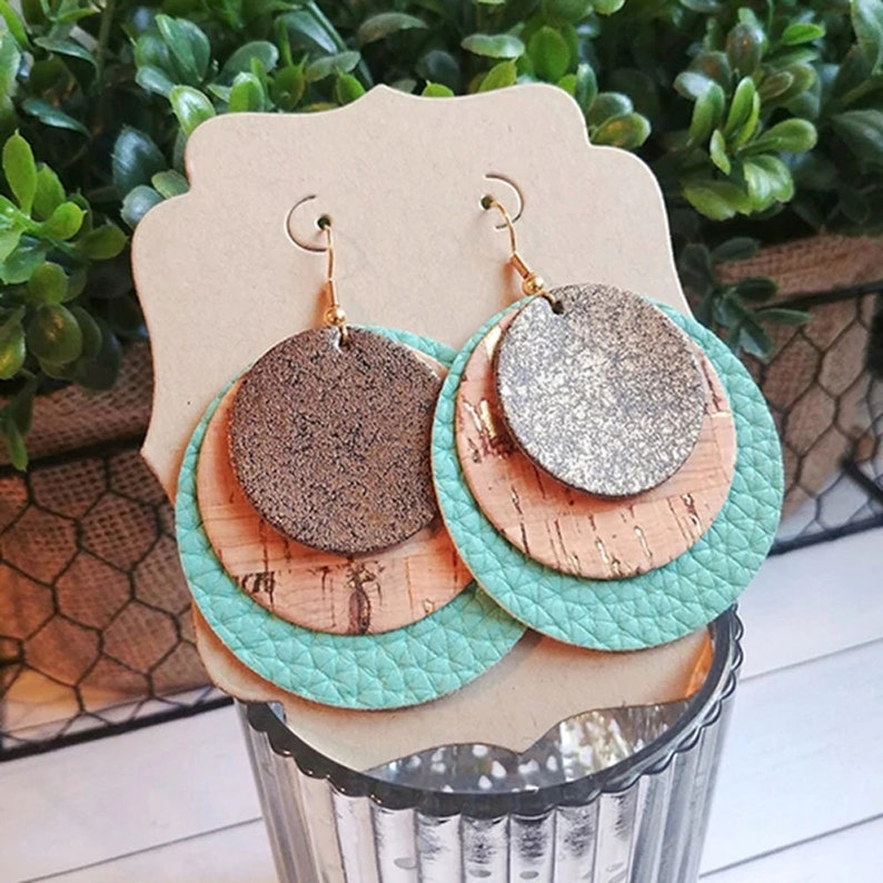 Leather Earrings Sizzix Bigz Die Cut/earring Leather Die/die Etsy