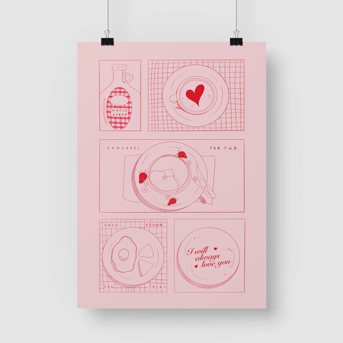 Harry Styles Keep Driving Pancakes for Two Inspired Art Print Etsy