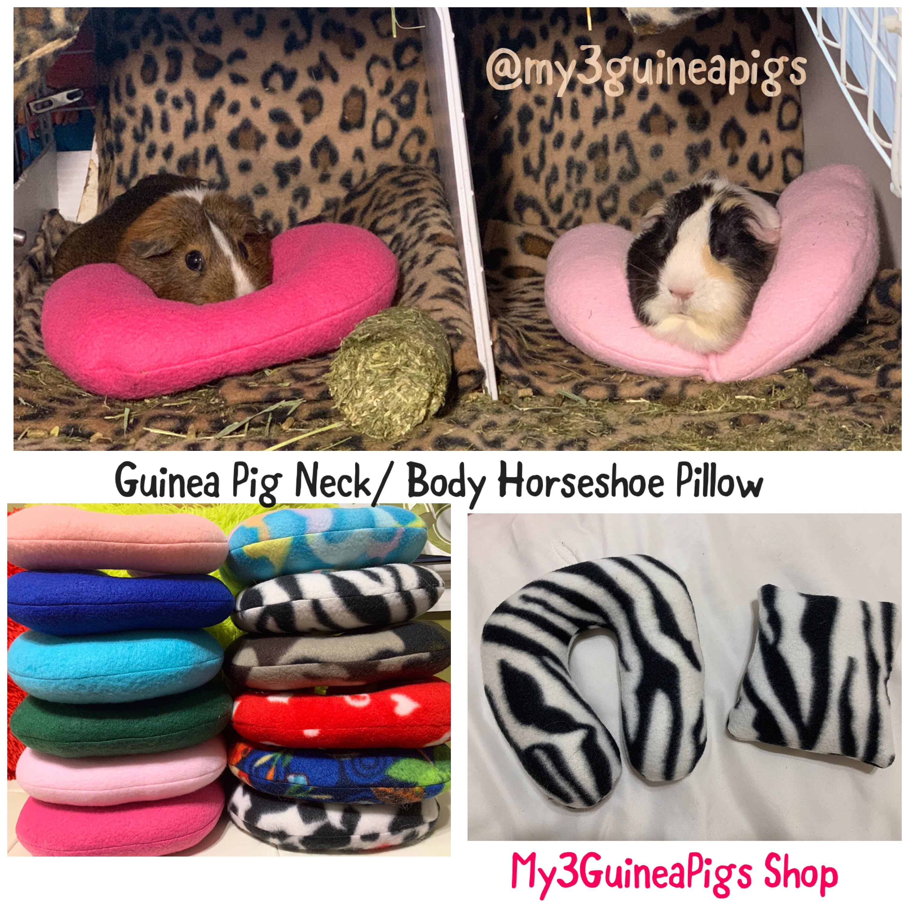 Guinea pig Neck/Body Horseshoe Bed Pillow Etsy