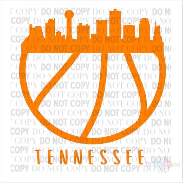 Knoxville Basketball Cityscape PNG, Tennessee, Knoxville Skyline, TN, Vols, Tennessee Shirt, Tennessee Basketball PNG, Rocky Top Digital