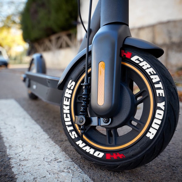 Electric SCOOTER Customized Tire Lettering Custom Wording Tyre Letter Create Your Own Tyre Stikers 4"-13"Full Set all Tyres EXPRESS SHİPPİNG