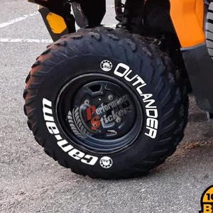 Tire Lettering fits OUTLANDER ATV Tyre Lettering Quad Permanent Sticker For 4 tyres 8"-14" -Fast Shipping-