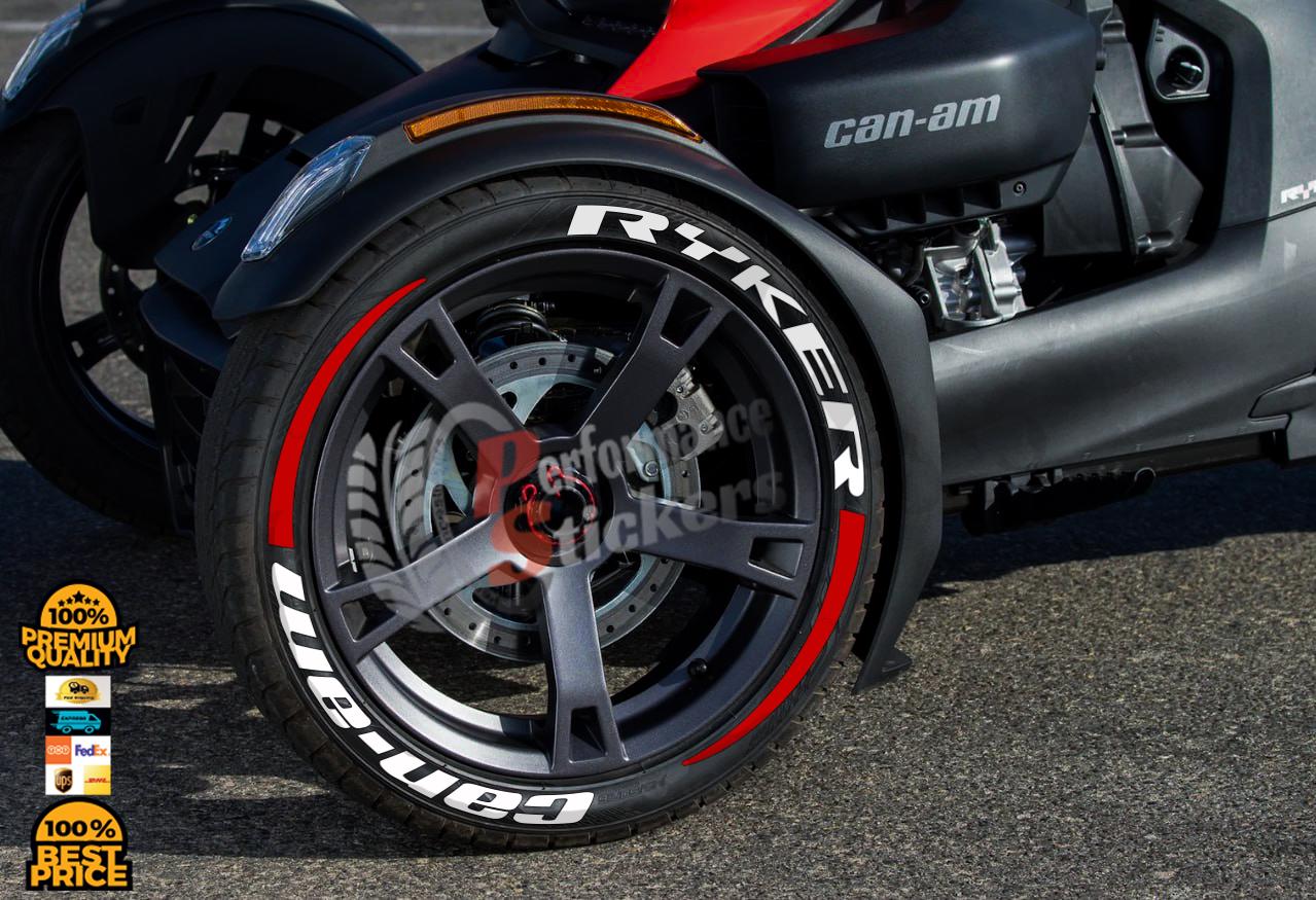 Tire Lettering Permanent Can-Am raised Tyre decal Sticker fits RYKER SPYDER 15"-17"Set for 3 Tyres letters universal fitmentEXPRESS Shipping