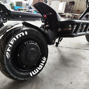 Tire Lettering Stickers Blast, Klima, Electric SCOOTER Tire decal ,fits to all 5&quot;-13&quot;sizes full Set fits universal Express Shipping