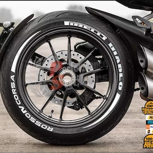 Letras para pneus de motocicleta DiABLO Letras para pneus Adesivos decalques permanentes para pneus CONJUNTO -Envio rápido-