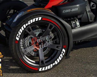 Tire Lettering fits SPYDER CAN-AM Permanent raised Tyre Sticker 15&quot;-17&quot;Set for 3 Tyres letters universal fitment -Express Shipping-