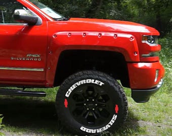 Tire Lettering for SILVERADO Tyre lettering universal Tyre Decal Stickers pneu sticker ALL Sizes -Fast Shipping-