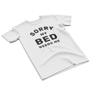 Abito Pigiama Donna 'Sorry My Bed Needs Me' – Mini T-Shirt Baggy – 95% Viscosa 5% Elastan - 2