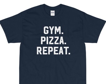 Pizza T-Shirt, Gym Pizza Repeat Shirt, Pizza Lover Shirt, Pizza Lovers T Shirt, Pizza Lover Gift, Funny Food Shirt, Funny Pizza Shirt, Pizza