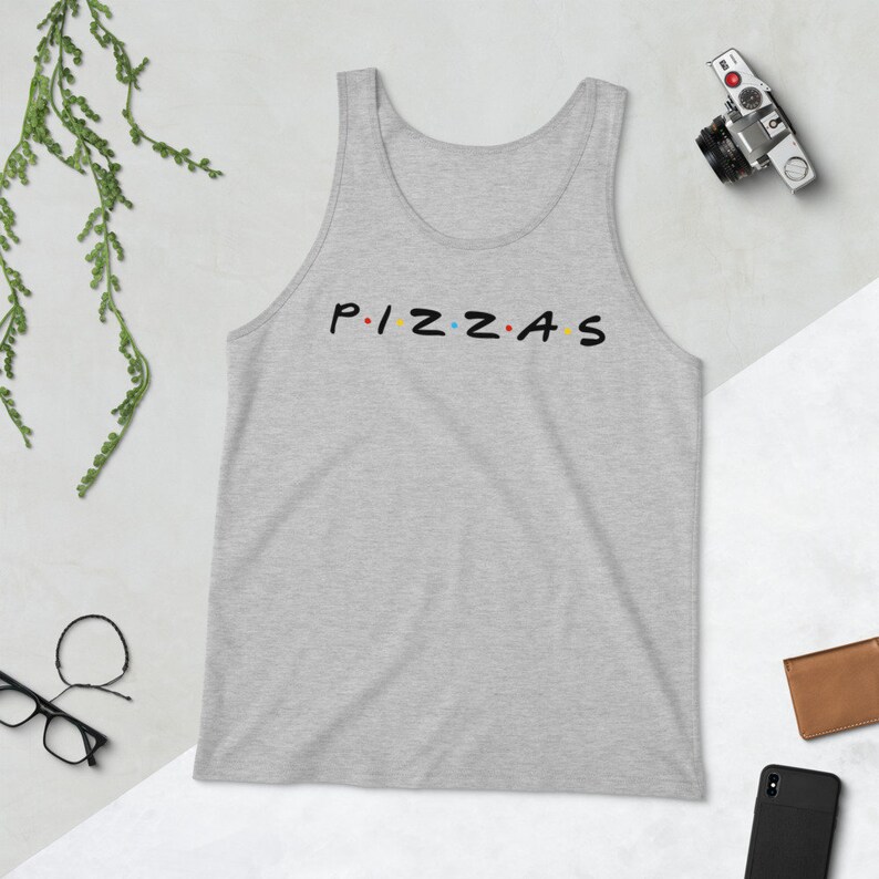 Pizzas Friends Tank Top Pizza Tank Top Pizza Gym Shirt Funny Gym Tank Top Funny Food Tank Pizza Lover Tank Top Pizza Lover Gift
