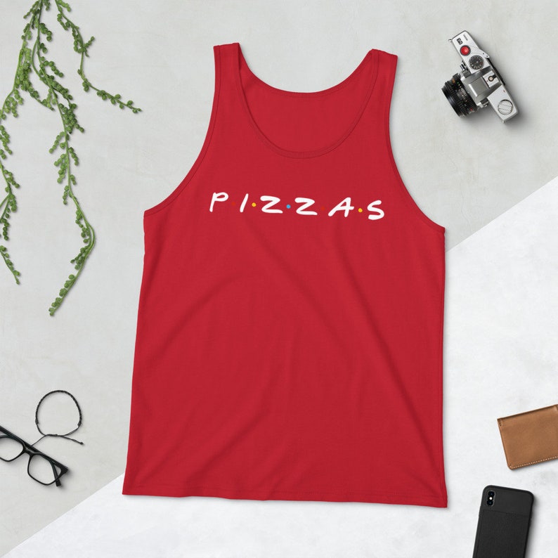 Pizzas Friends Tank Top Pizza Tank Top Pizza Gym Shirt Funny Gym Tank Top Funny Food Tank Pizza Lover Tank Top Pizza Lover Gift