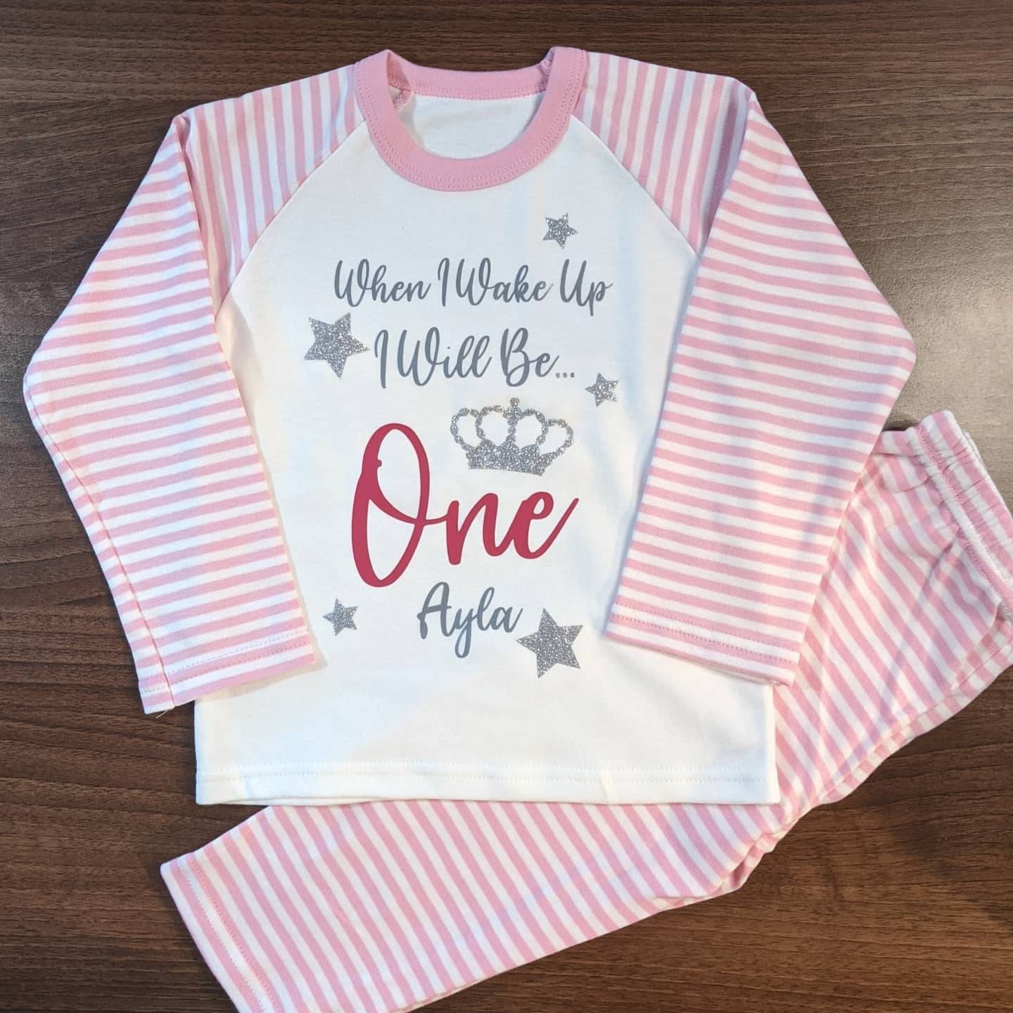 When I wake up I will be ONE pyjamas Personalised First Etsy