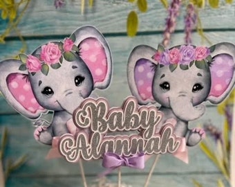 Baby Elephant centerpiece, Elephant Baby  Decoration, Baby Shower Centerpiece, Baby Elephant decor, Table Decorations, Safari Baby Shower