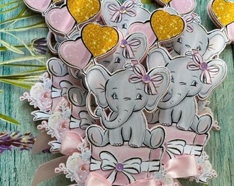 Elephant centerpiece, Baby elephant party, It’s a girl centerpiece, Elephant table decor, It’s a boy party, Gender reveal table party decor