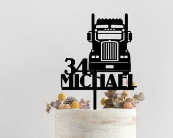 Trucker Cake Topper,Trucker Birthday Cake Topper,Driver Cake Topper,Trucker Party,Trucker party Decor,Truck Cake Topper,Personalized Topper