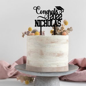 Personalised Acrylic Graduation Cake Topper Decoration