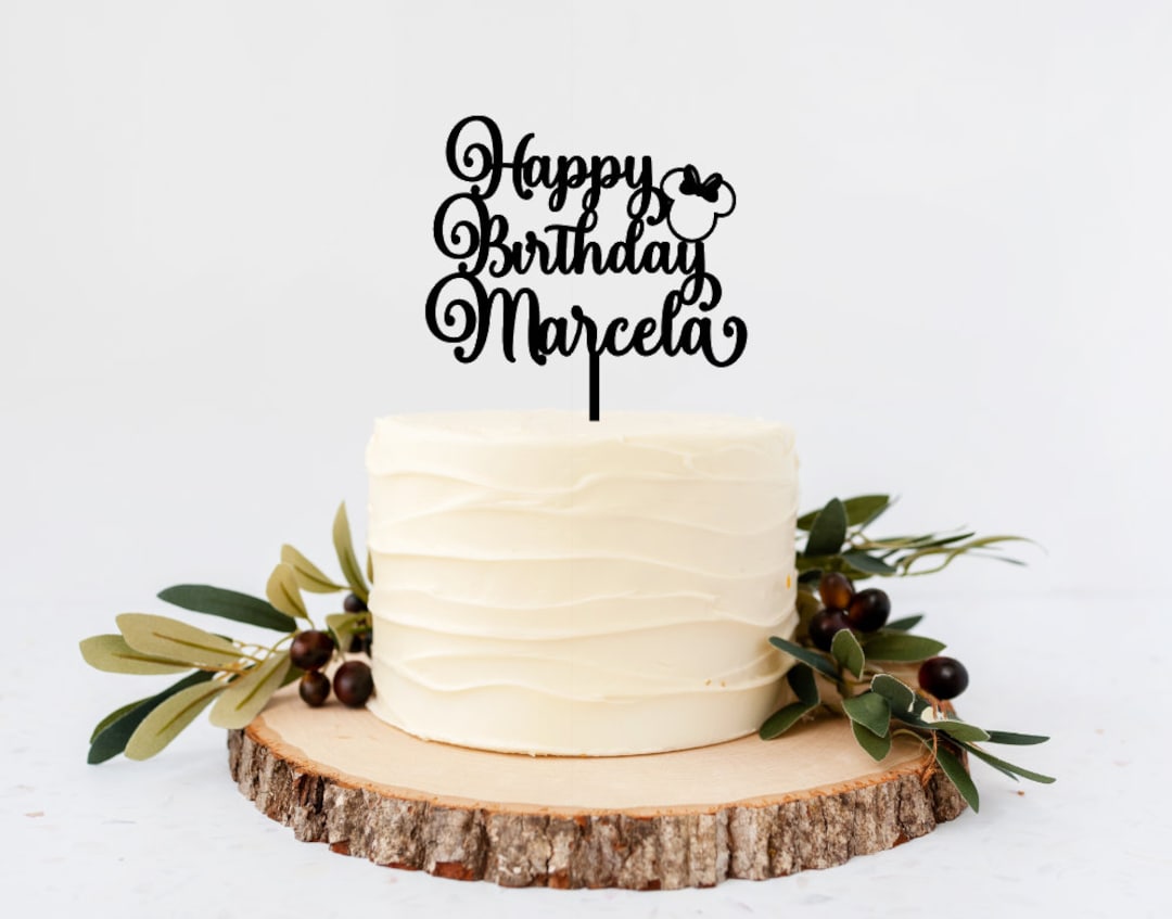 Personalized Cake Topper, Happy Birthday Topper, Custom Cake Topper - Etsy