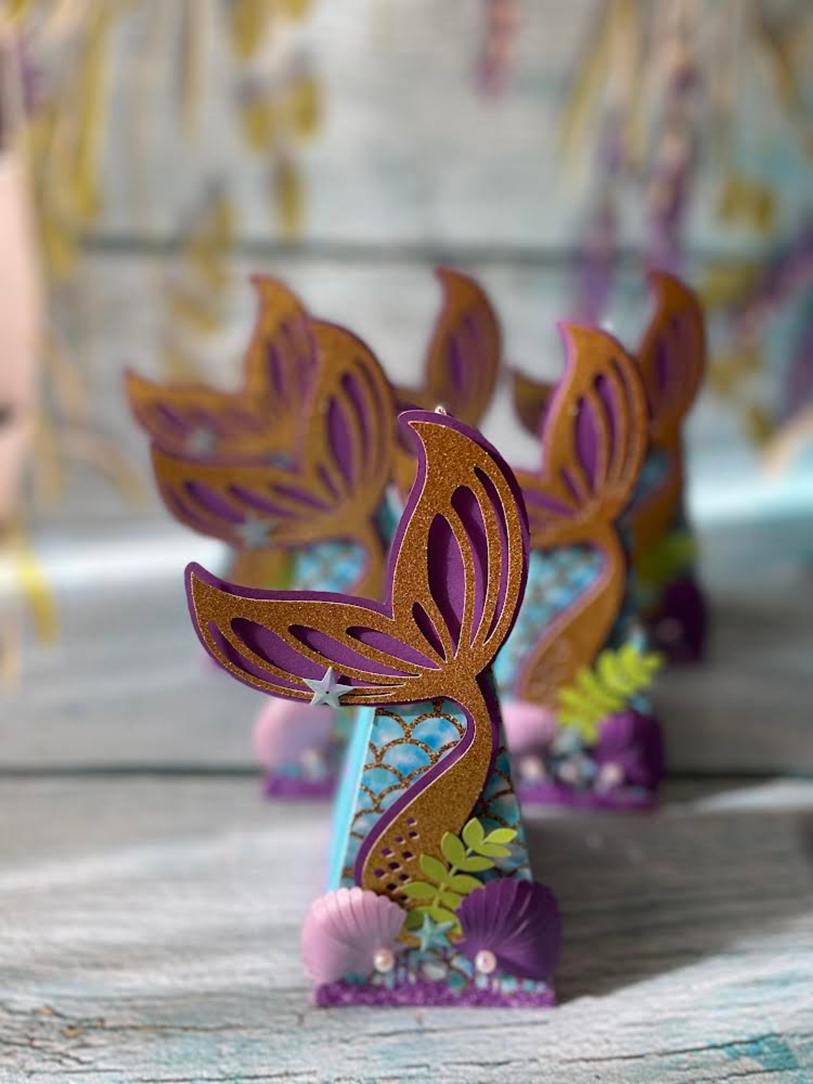 Mermaid Favor Box, Mermaid Treat Box, Mermaid Loop Box, Under the Sea ...