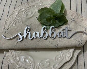 Custom Wood Place Tags Names, Shabbat, Hanukkah, Purim, Passover, Pesach, Yom Kippur Place cards, Jewish Holiday