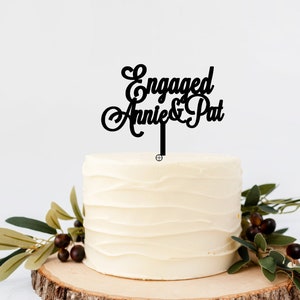 Custom Engaged Topper,Engaged Cake Topper, Wedding Cake Topper, Wedding Table Decor, Engaged Party, Personalized Topper, Bridal Shower Decor