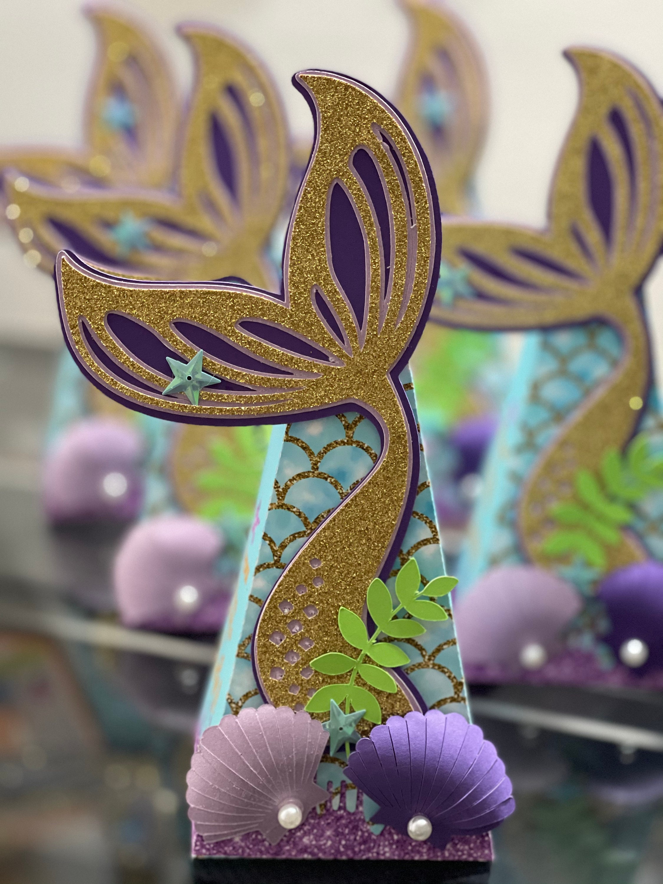 Mermaid Favor Box, Mermaid Treat Box, Mermaid Loop Box, Under the Sea ...