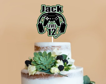 Gamer Cake Topper, Video game cake topper, Gamer Birthday, Gamer Party decorations, Birthday cake topper, Party decorations