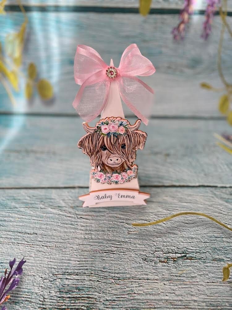 Boho Cow Favor Box Highland Cow Baby Shower Cow Party Decoration Cow Party table Highland Favor Box Set of 6
