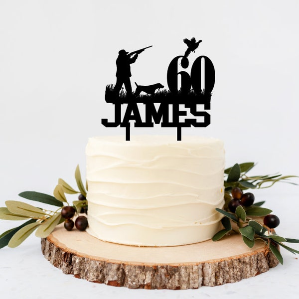 Pheasants hunting cake topper, Hunters Cake Topper, Pheansat and German Shorthaired dog  Cake Topper , Hunting cake Topper