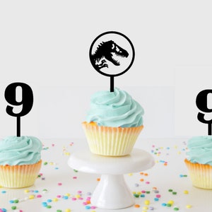 Dinosaur cupcake topper, Dinosaur party, Dino table decoration, cupcake Party decor, Dinosaur  cupcake, Party supplies, Jurassic Cupcakes
