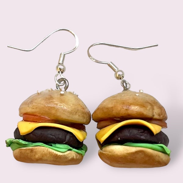 Hamburger Earrings - Etsy