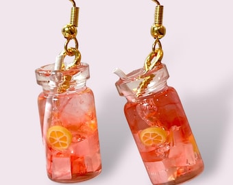 Pink Lemonade Realistic Summer Earrings