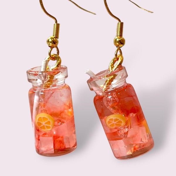 Pink Lemonade Realistic Summer Earrings