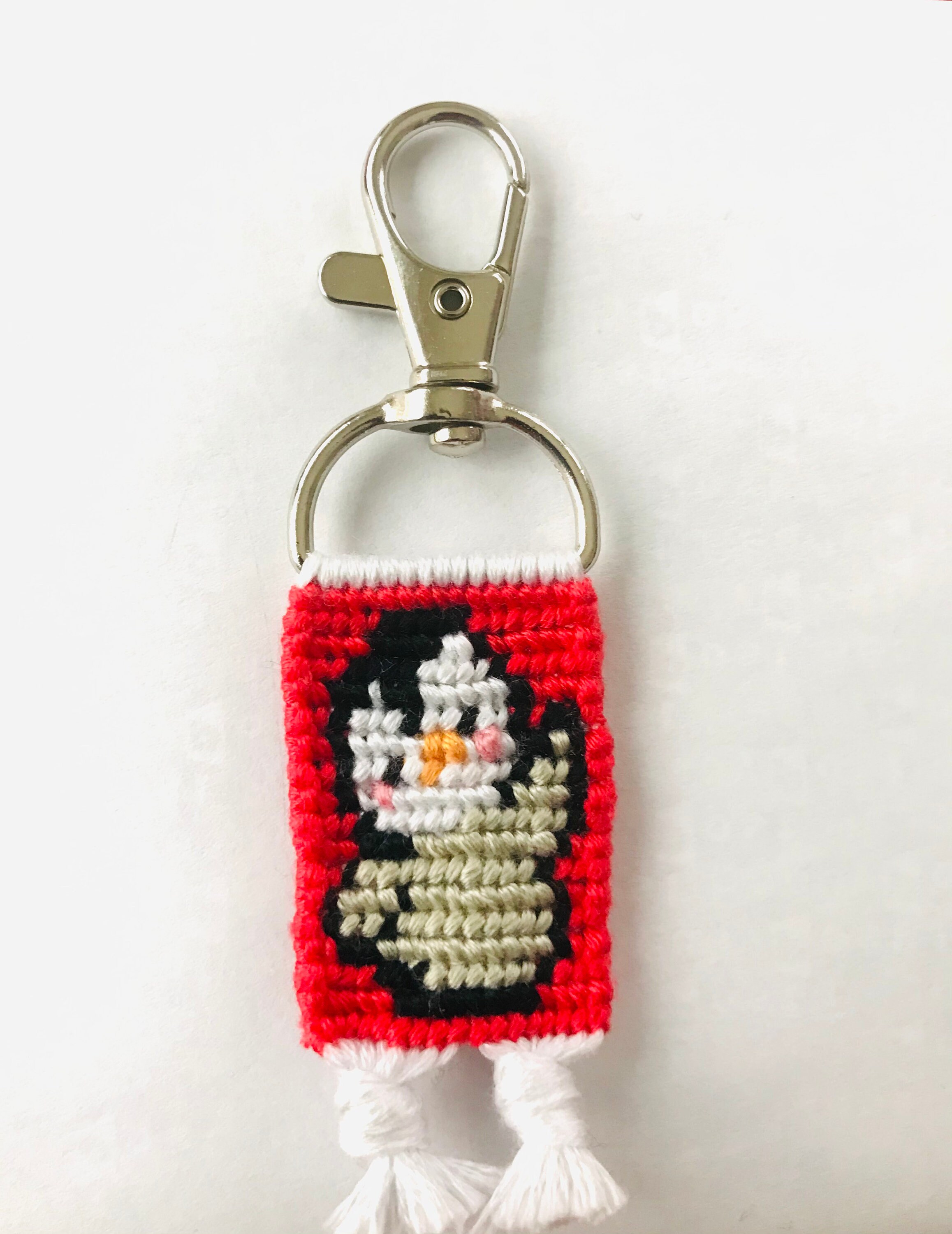 Penguin Keychain, Cute, Knotted, Handmade, Alpha Pattern - Etsy