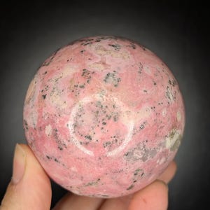 Beautiful Natural Polished Peruvian Rhodonite Crystal Sphere